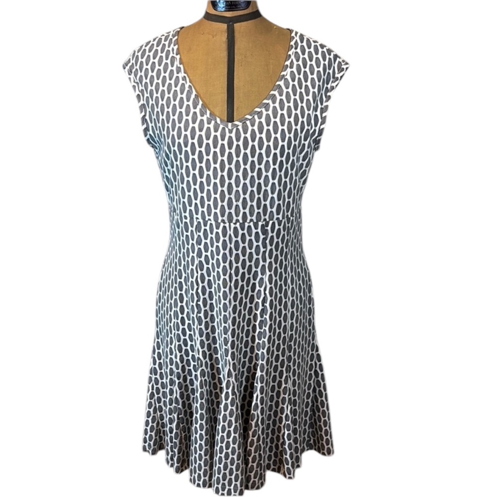 Gray geometric Patterned Dress